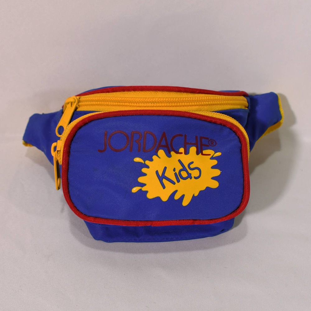 Vintage 90's Jordache Kids Vinyl Fanny Pack Primary Colors Red, Blue, Yellow 522